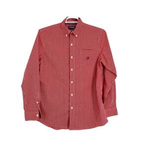 Chaps Mens‎ Red Stretch Easy Care Dress Shirt Size M